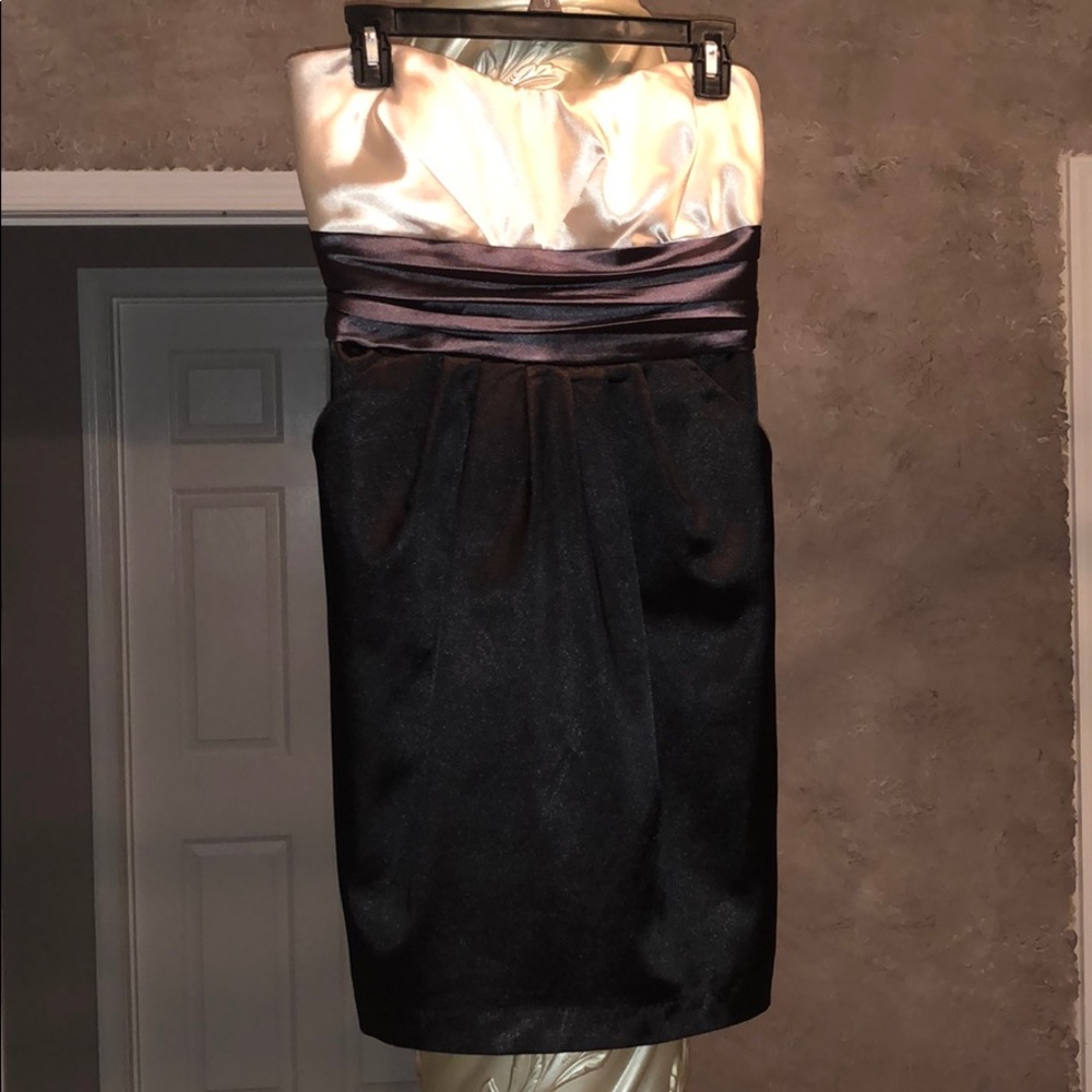 Speechless Tri-Color Formal Mini Dress